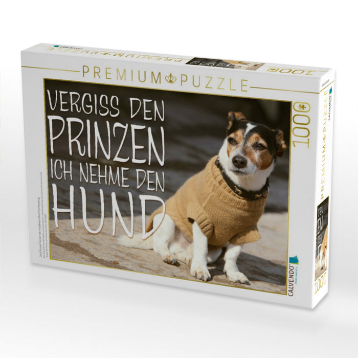 Jack Russell Terrier mit modebewußtem Hundeanzug - CALVENDO Foto-Puzzle'