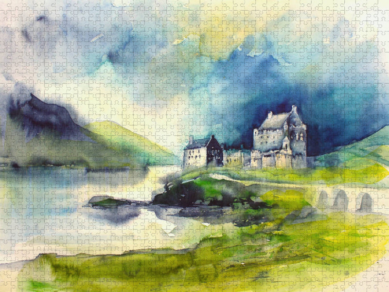 Eilean Donan Castle/Schottland 2000 Teile Puzzle quer - CALVENDO Foto-Puzzle'