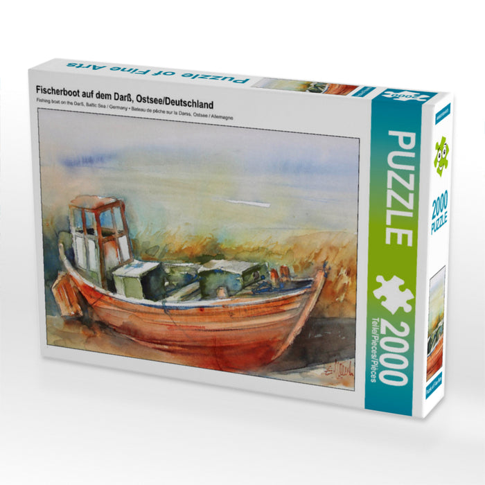 Fischerboot auf dem Darß, Ostsee/Deutschland 2000 Teile Puzzle quer - CALVENDO Foto-Puzzle'