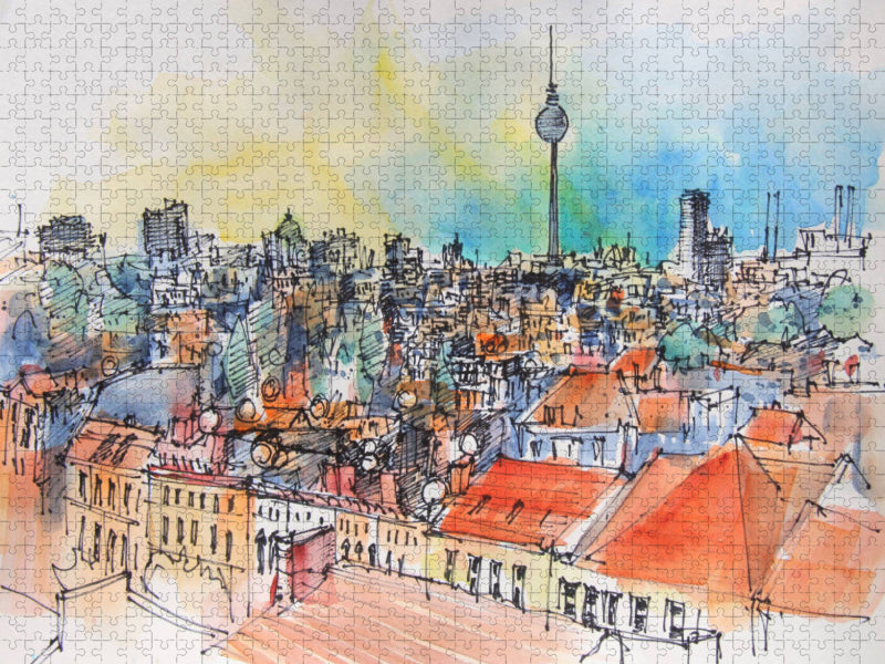 View of Berlin from the "Klunkerkranich" - CALVENDO photo puzzle 