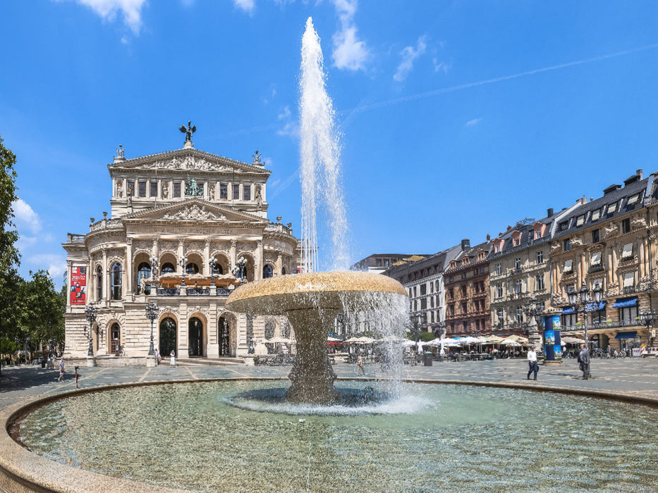 Opernplatz mit der Alten Oper und dem Lucae-Brunnen - CALVENDO Foto-Puzzle'