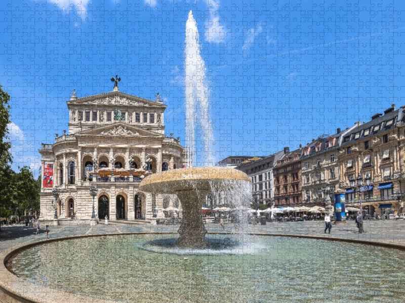 Opernplatz mit der Alten Oper und dem Lucae-Brunnen - CALVENDO Foto-Puzzle'