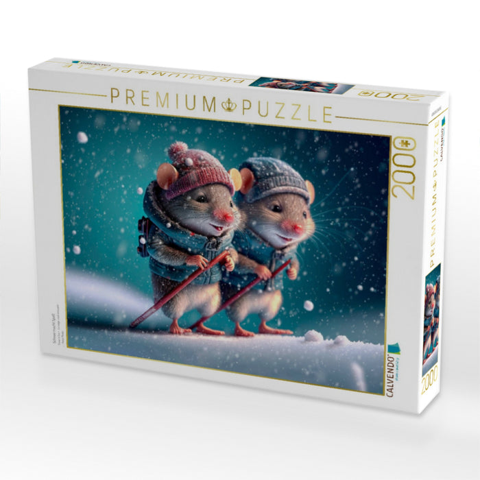 Schnee macht Spaß - CALVENDO Foto-Puzzle'