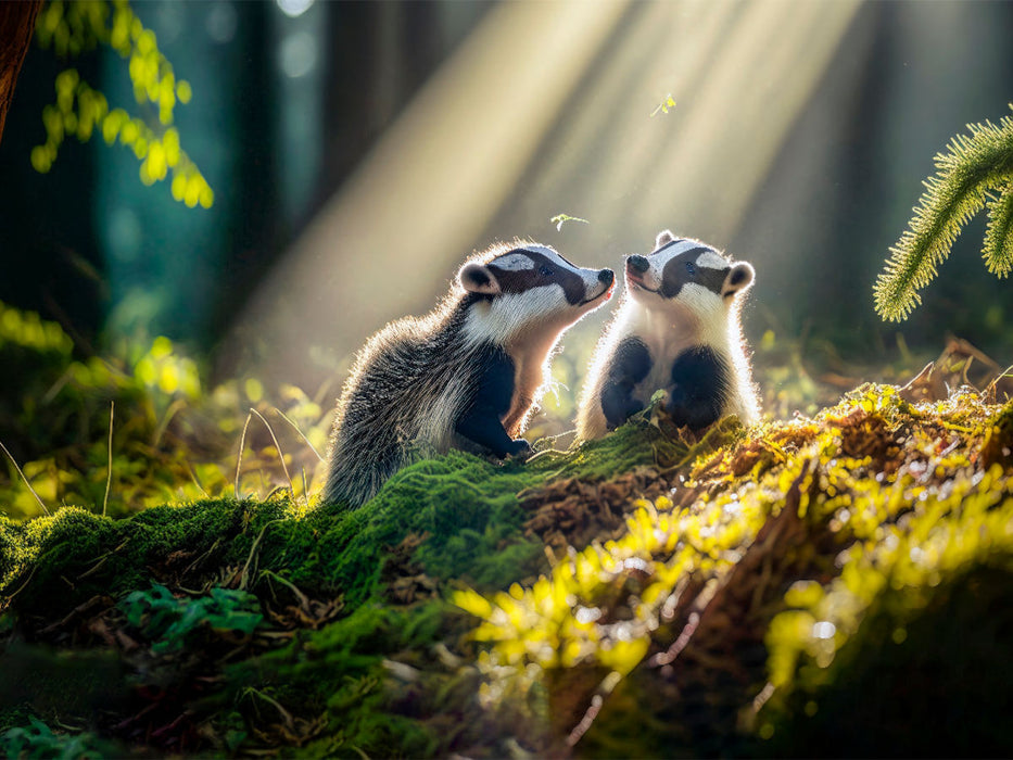Dachse - CALVENDO Foto-Puzzle'