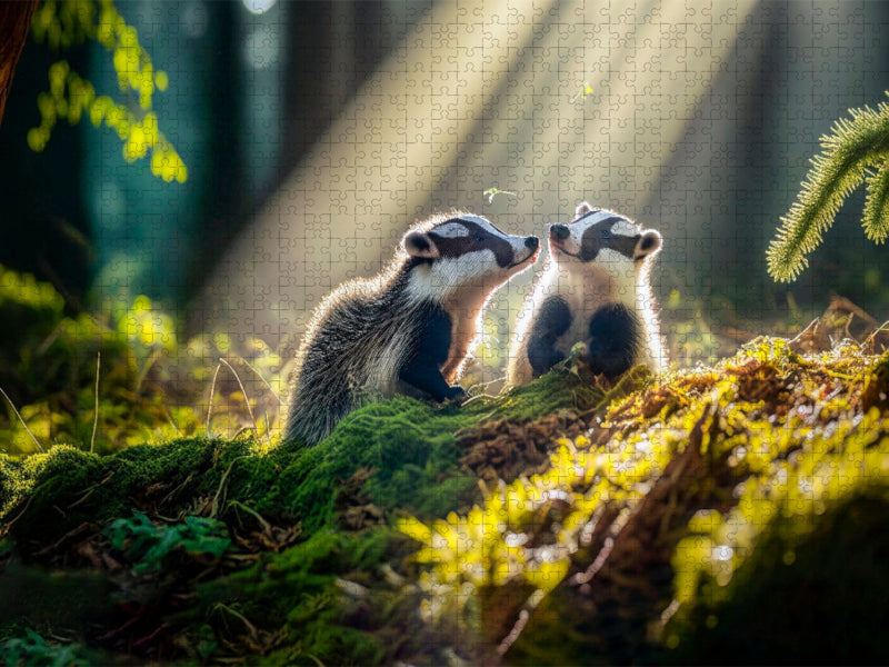 Dachse - CALVENDO Foto-Puzzle'