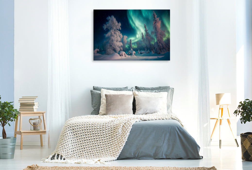 Premium textile canvas Aurora Borealis 