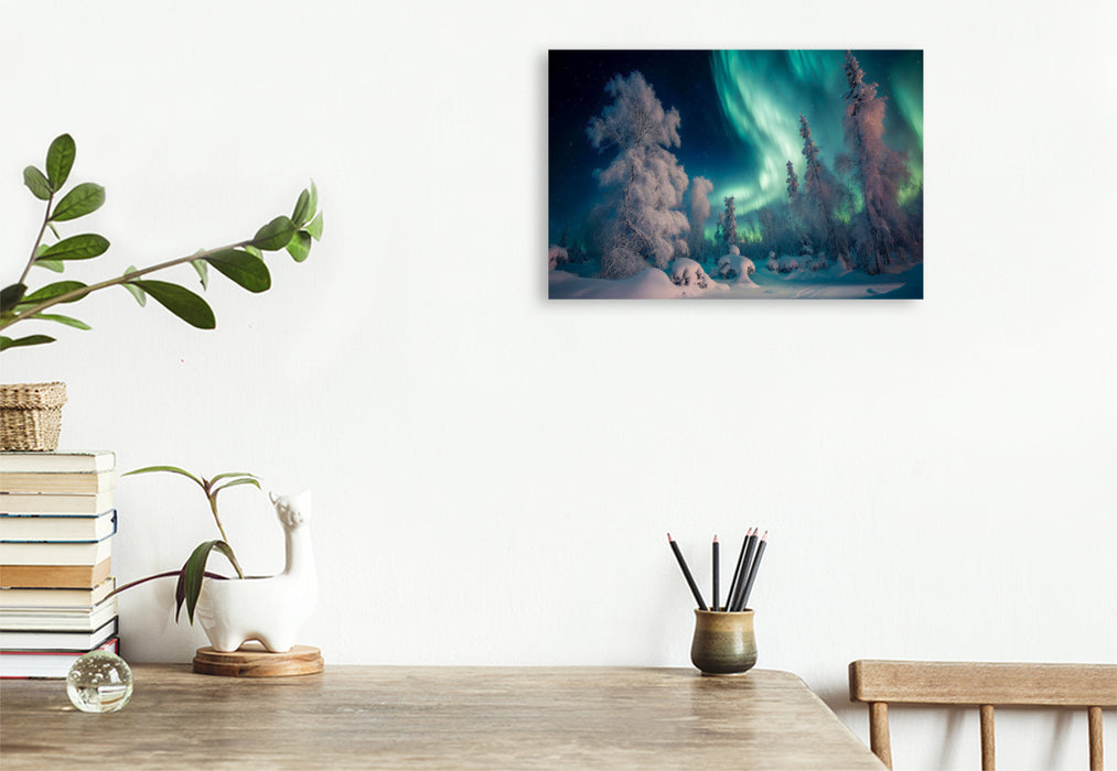 Premium textile canvas Aurora Borealis 