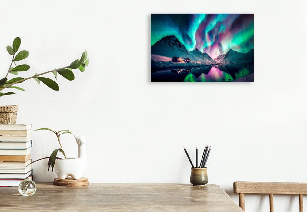 Premium textile canvas Aurora Borealis 