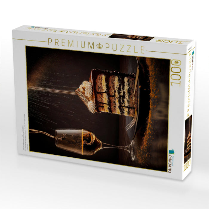 Schokoladentorte mit Cremeschichten - CALVENDO Foto-Puzzle'