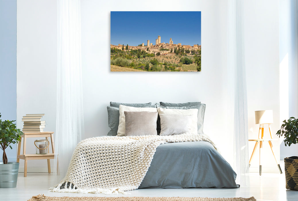 Premium Textil-Leinwand Ein Motiv aus dem Kalender Impressionen aus San Gimignano