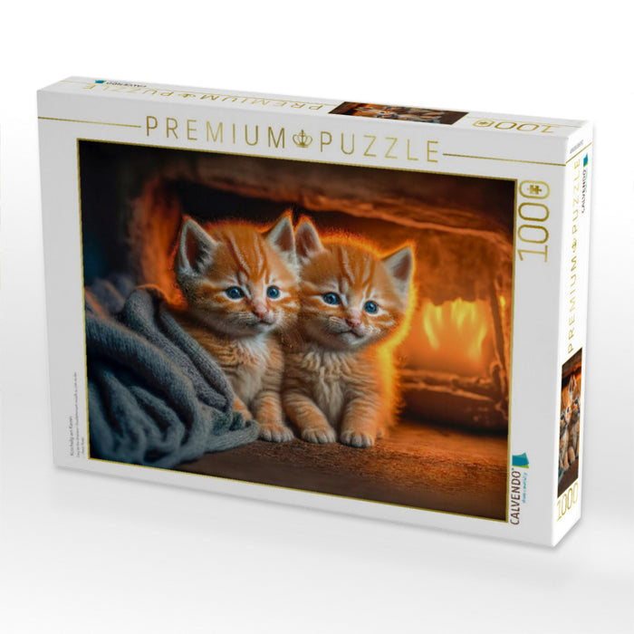 Kuschelig am Kamin - CALVENDO Foto-Puzzle'