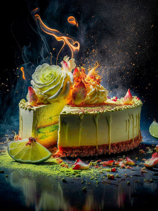 Käsekuchen mit Limetten - CALVENDO Foto-Puzzle'