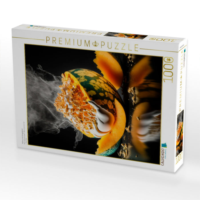Melone mit Honigjoghurt - CALVENDO Foto-Puzzle'