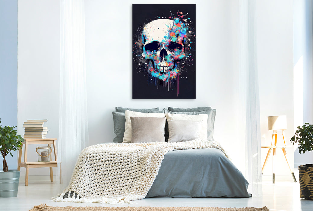 Premium textile canvas Skull September 