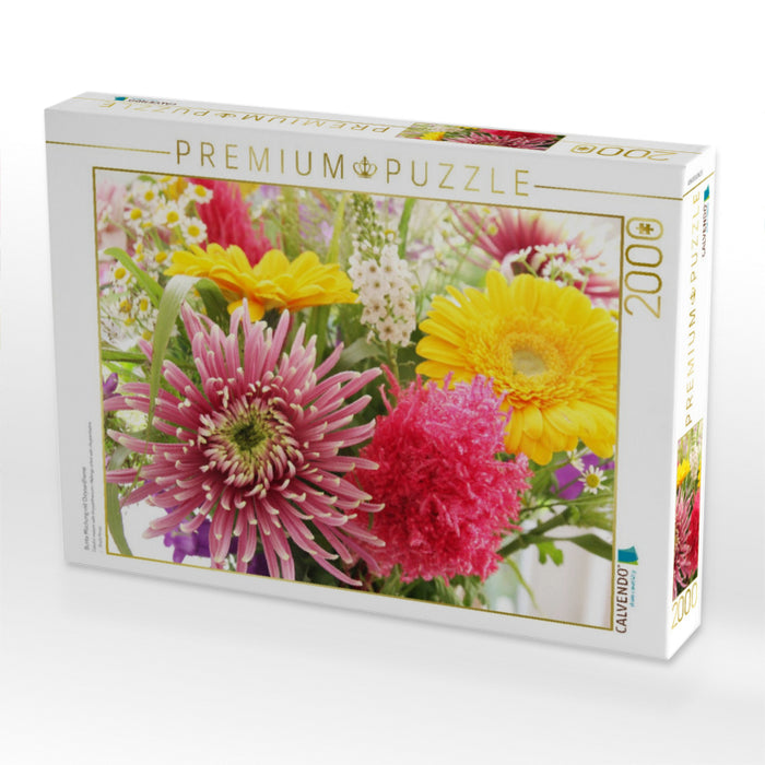 Bunte Mischung mit Chrysantheme - CALVENDO Foto-Puzzle'