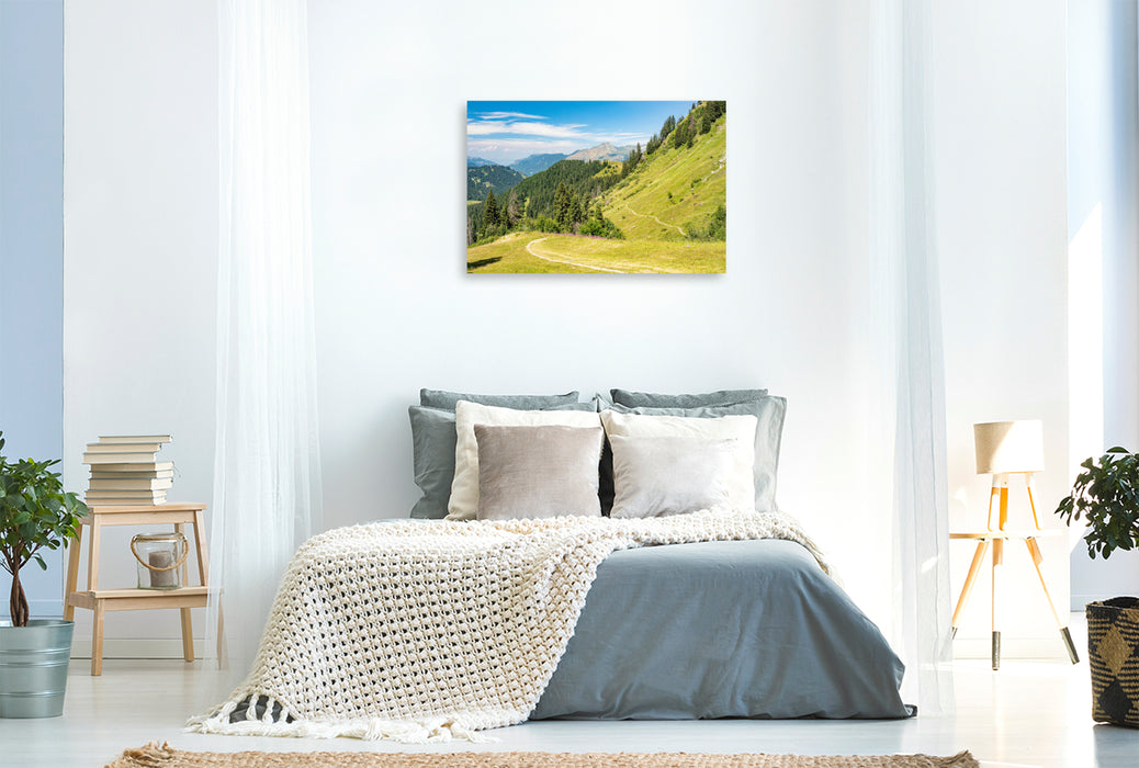 Premium textile canvas view of the Col de Joux plain 