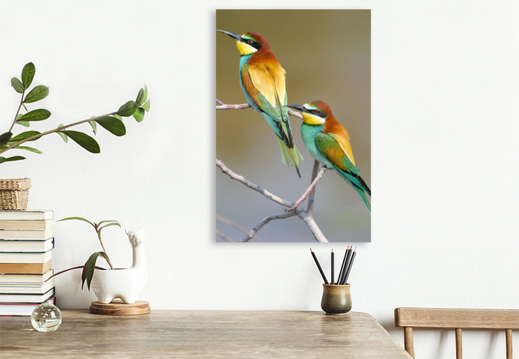 Premium textile canvas European bee-eater 