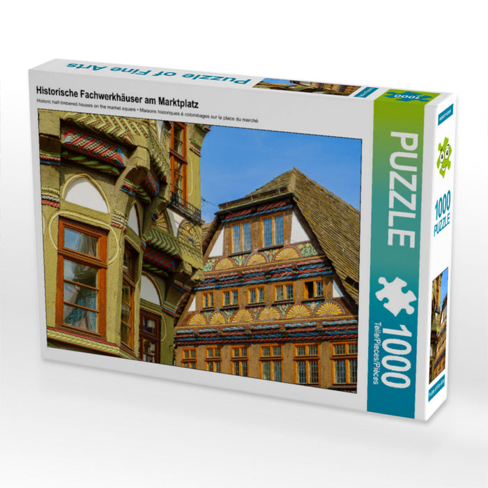 Historische Fachwerkhäuser am Marktplatz - CALVENDO Foto-Puzzle'