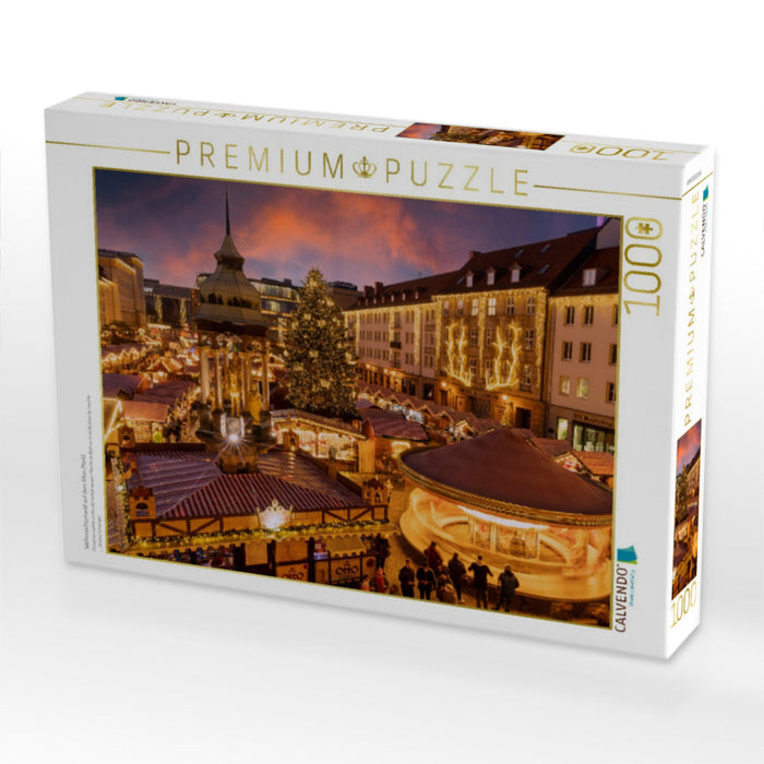 Weihnnachtsmarkt auf dem Alten Markt - CALVENDO Foto-Puzzle'