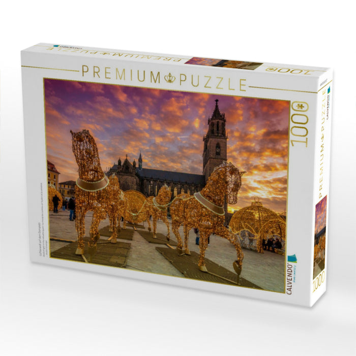 Lichterwelt auf dem Domplatz - CALVENDO Foto-Puzzle'