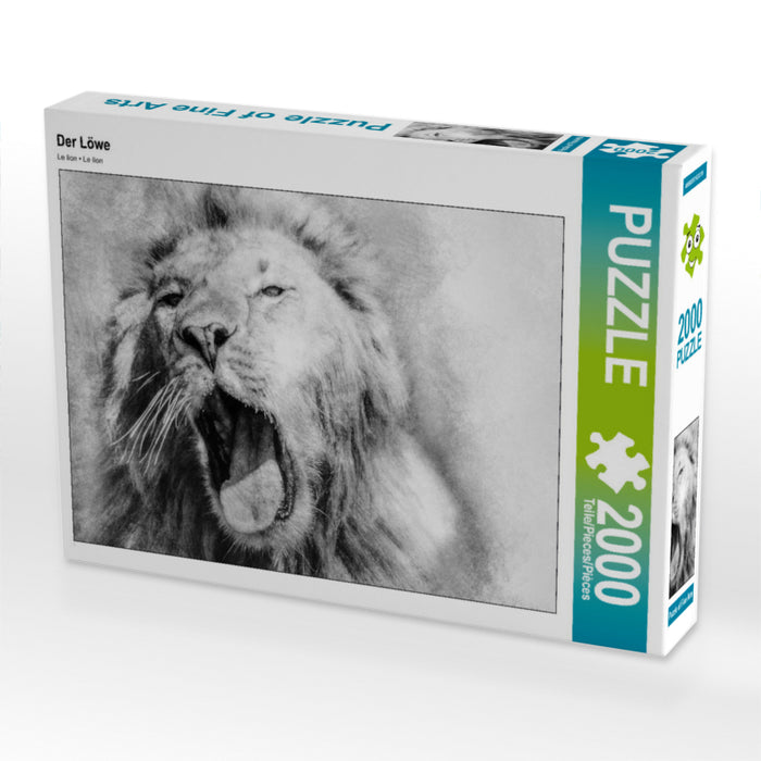 Der Löwe 2000 Teile Puzzle quer - CALVENDO Foto-Puzzle'