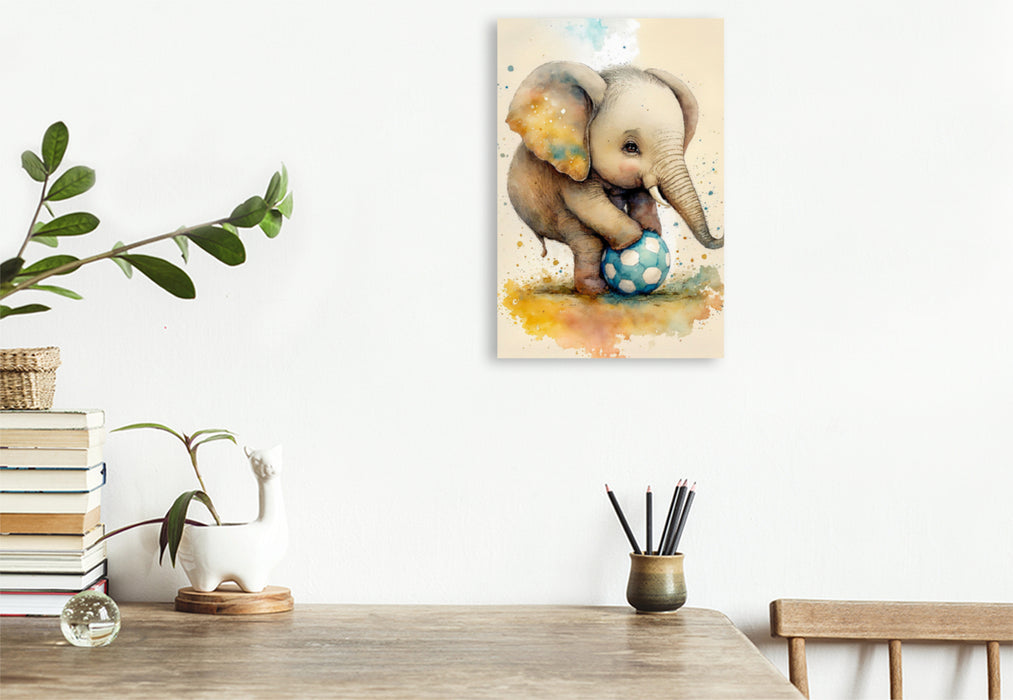 Premium textile canvas Smart elephant 