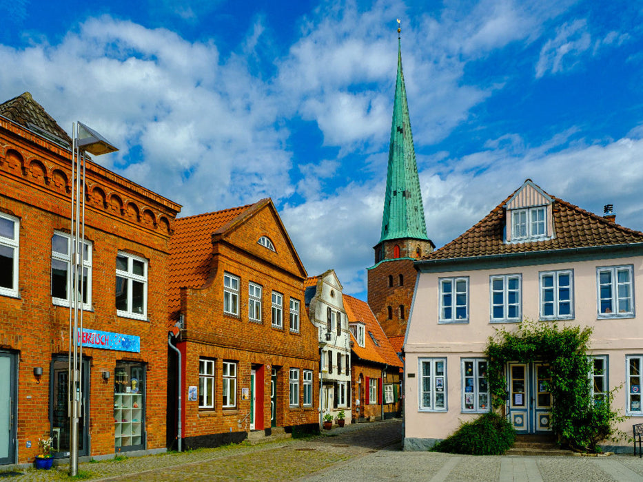 Altstadtgasse mit Kirche St. Lorenz - CALVENDO Foto-Puzzle'