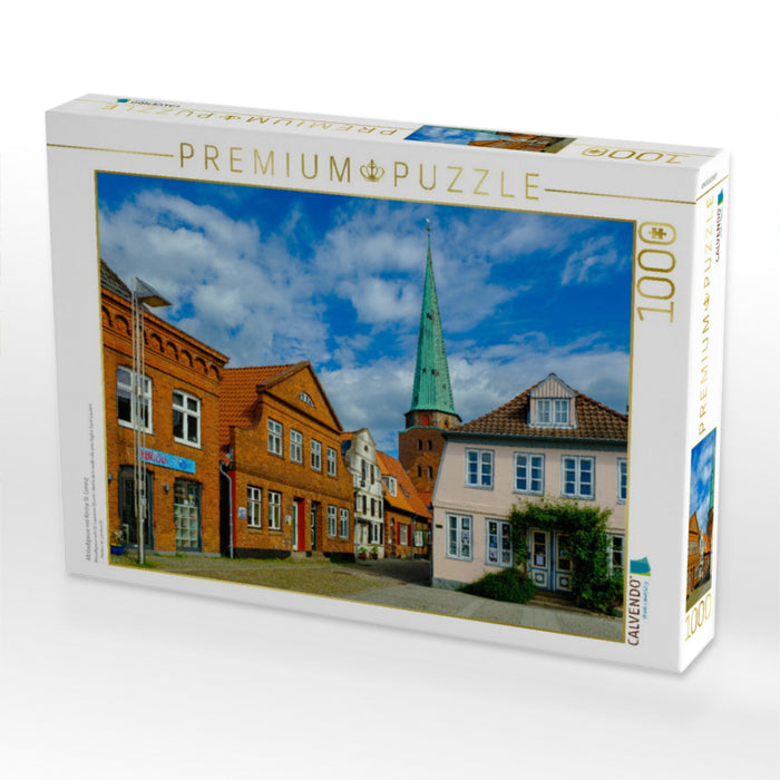 Altstadtgasse mit Kirche St. Lorenz - CALVENDO Foto-Puzzle'