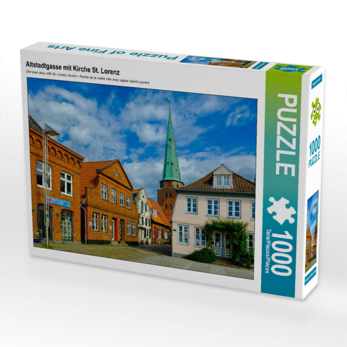 Altstadtgasse mit Kirche St. Lorenz - CALVENDO Foto-Puzzle'