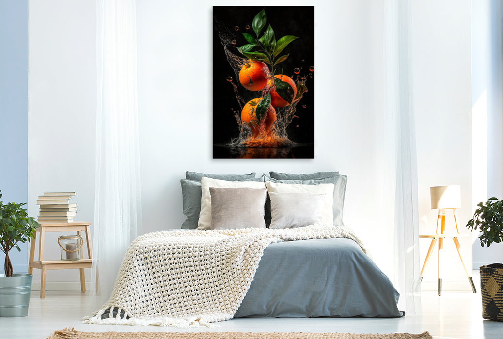 Premium textile canvas tangerines 