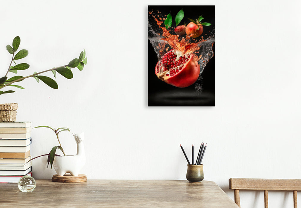 Premium textile canvas pomegranate 