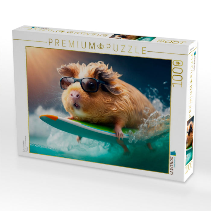 Schwein im Meer - CALVENDO Foto-Puzzle'