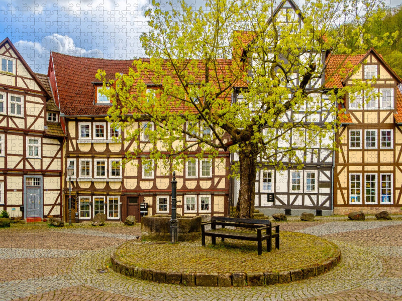 Bad Sooden, Brunnenplatz - CALVENDO Foto-Puzzle'
