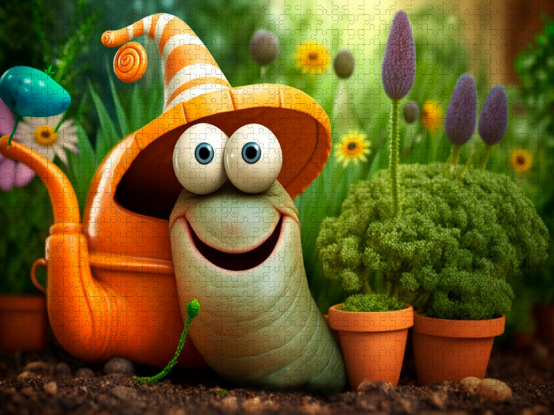 Gartenschnecke - CALVENDO Foto-Puzzle'