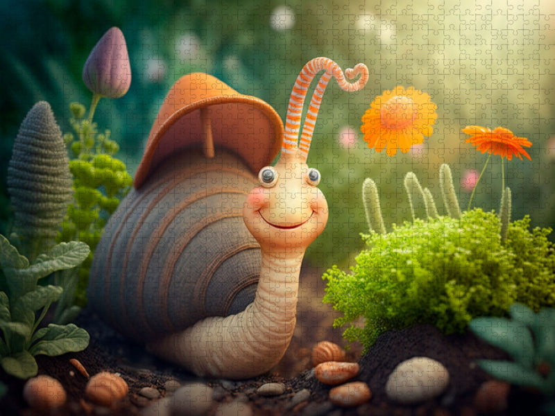 Zauberwaldschnecke - CALVENDO Foto-Puzzle'