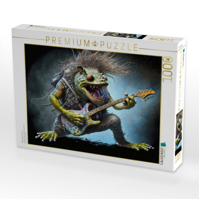 Heavy Metal Frosch - CALVENDO Foto-Puzzle'