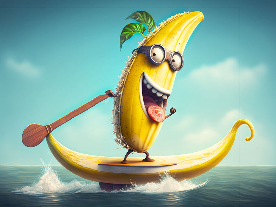 Banana beim Stand-Up-Paddling - CALVENDO Foto-Puzzle'