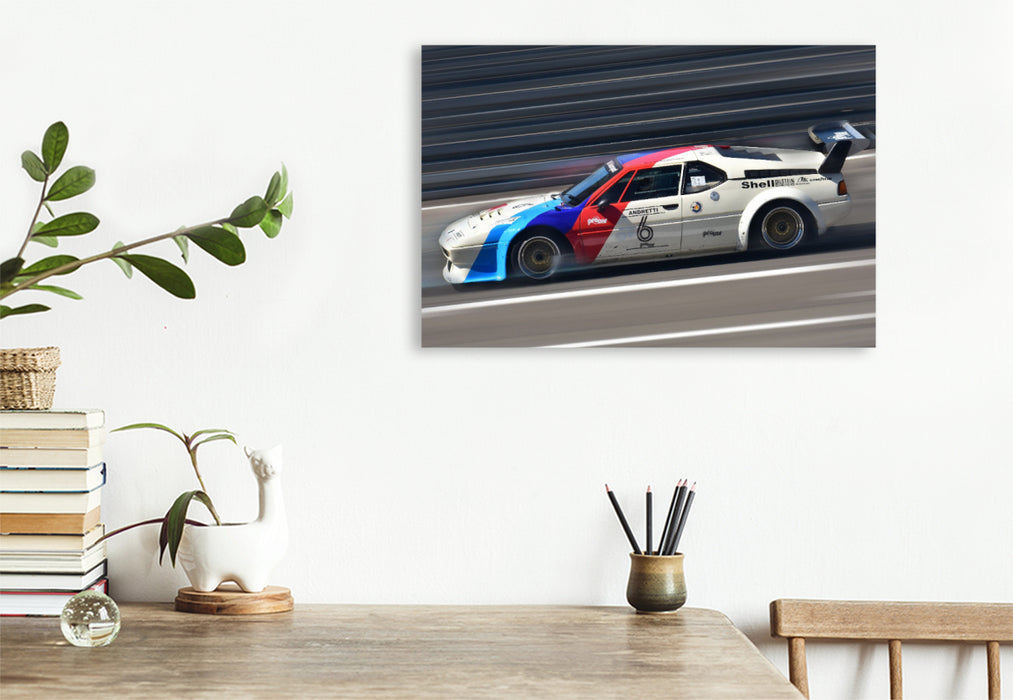Premium textile canvas BMW M1 - Used in motorsport in the early 1908s 