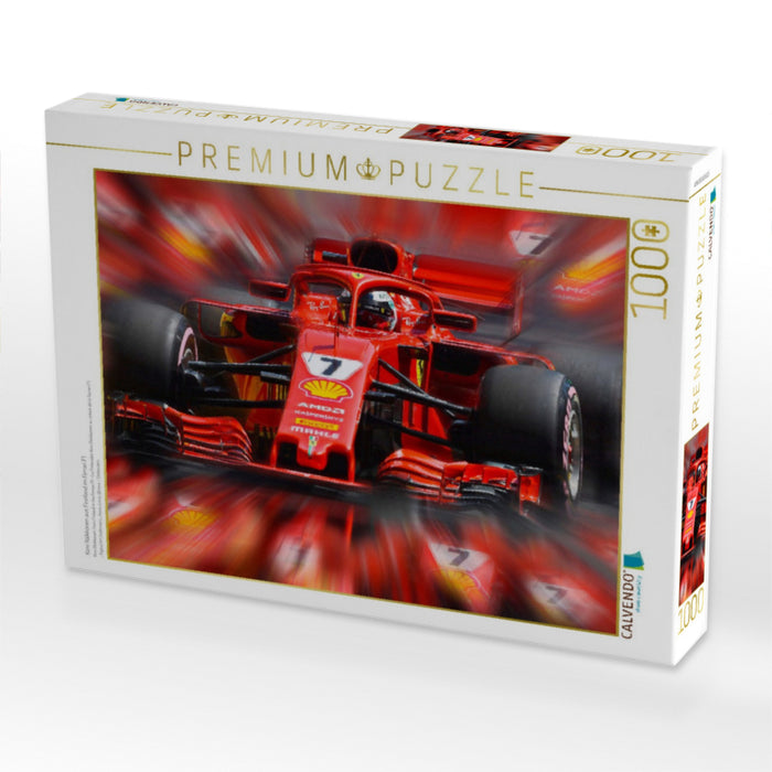 Kimi Räikkönen aus Finnland im Ferrari F1. - CALVENDO Foto-Puzzle'