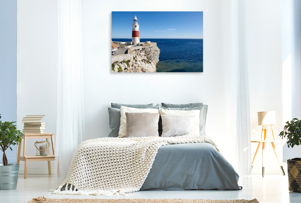 Premium textile canvas A motif from the calendar Gibraltar - British colony on the Mediterranean 