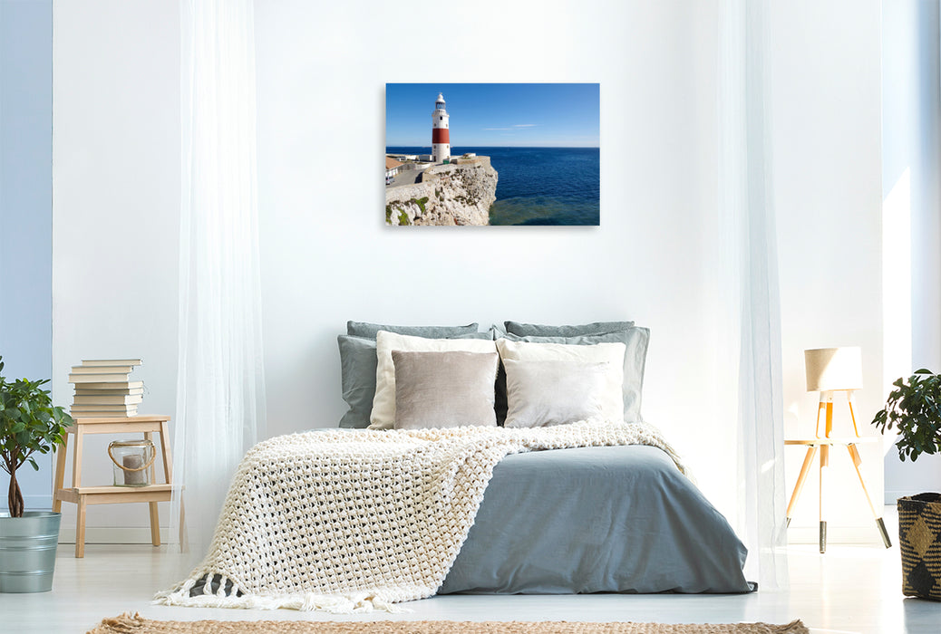 Premium textile canvas A motif from the calendar Gibraltar - British colony on the Mediterranean 