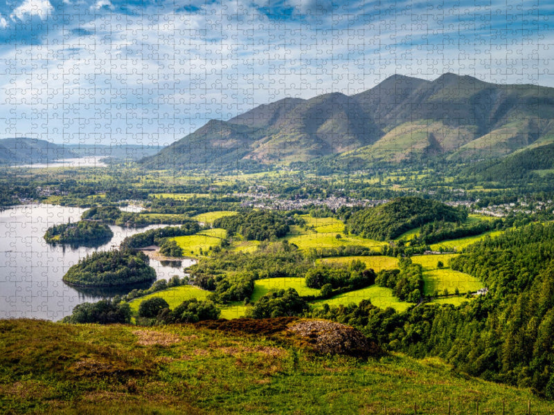 Blick vom Catbells auf Keswick - CALVENDO Foto-Puzzle'