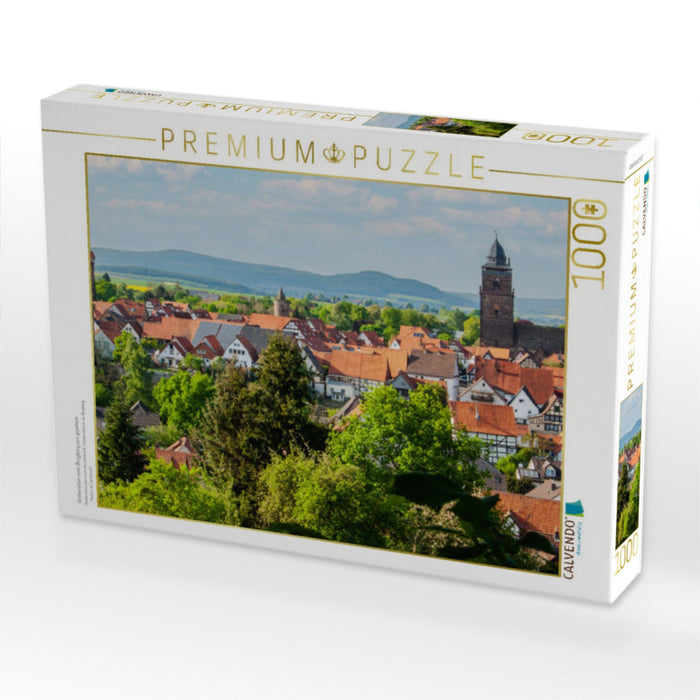 Grebenstein vom Burgberg aus gesehen - CALVENDO Foto-Puzzle'
