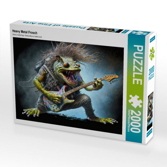 Heavy Metal Frosch - CALVENDO Foto-Puzzle'