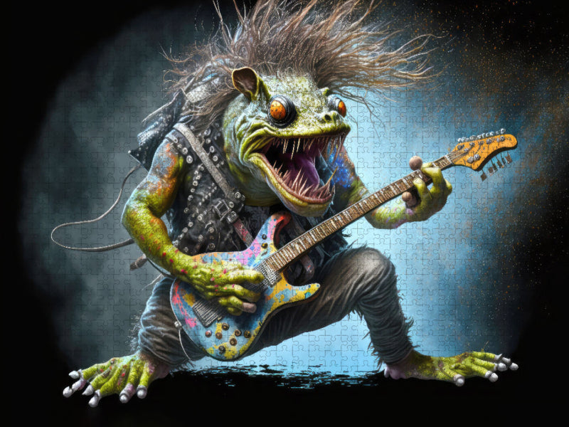 Heavy Metal Frosch - CALVENDO Foto-Puzzle'