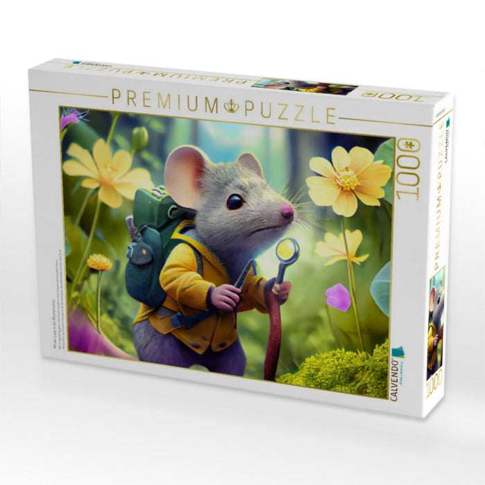 Mit der Lupe in der Blumenwiese - CALVENDO Foto-Puzzle'