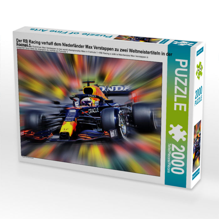 Der RB Racing verhalf dem Niederländer Max Verstappen zu zwei Weltmeistertiteln in der Formel 1 - CALVENDO Foto-Puzzle'
