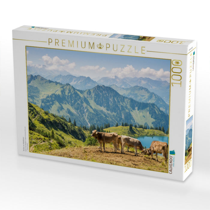 Rinder am Nebelhorn - CALVENDO Foto-Puzzle'