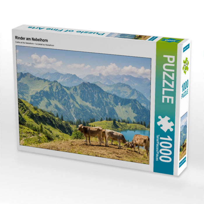Rinder am Nebelhorn - CALVENDO Foto-Puzzle'