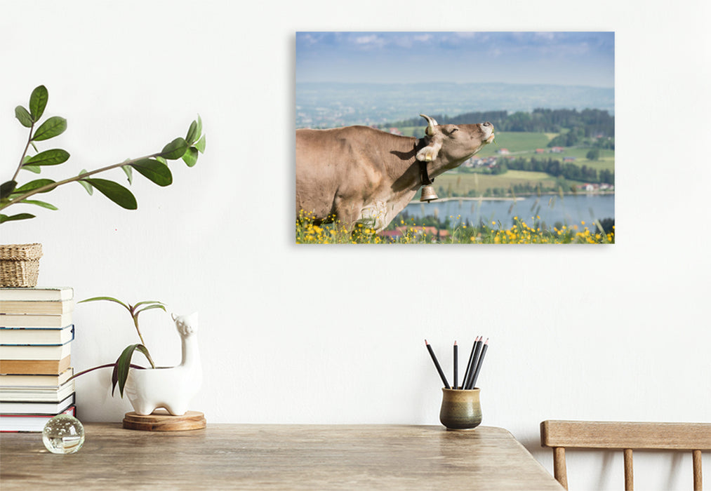 Premium textile canvas summer pasture 